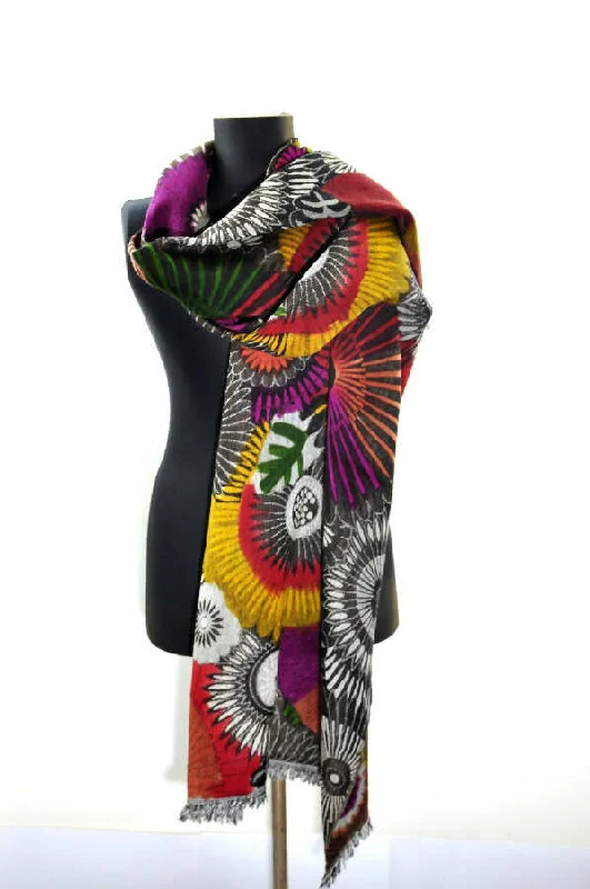 ---Rita Raphael Hand Painted Wool Shawls For Women