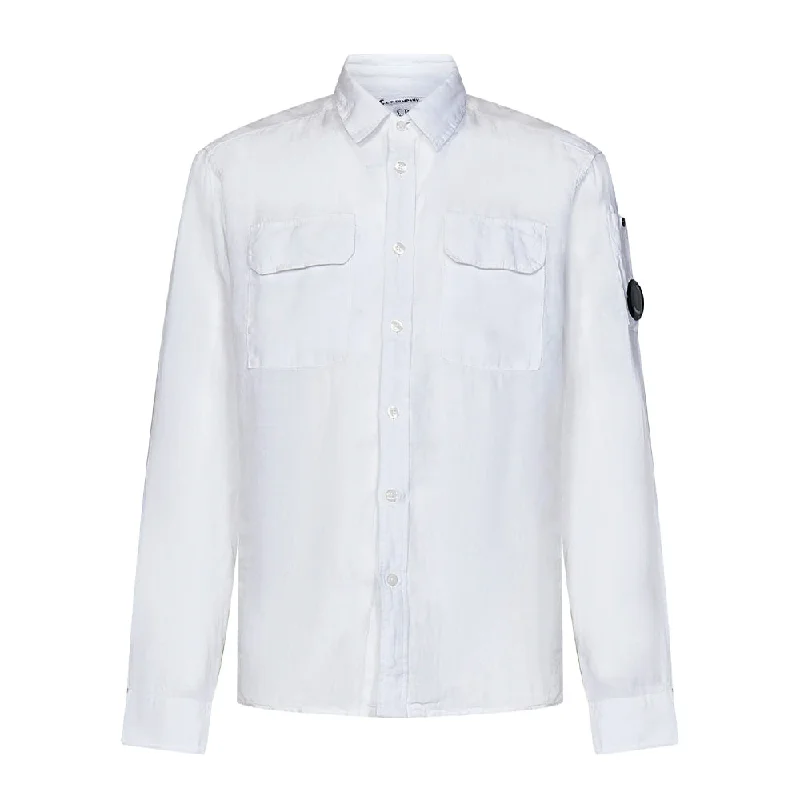 - Cat anti-jump window safety netLinen Pocket Shirt Gauze White