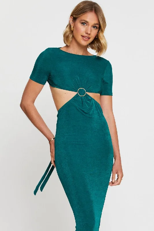 Green Maxi Dress Bodycon