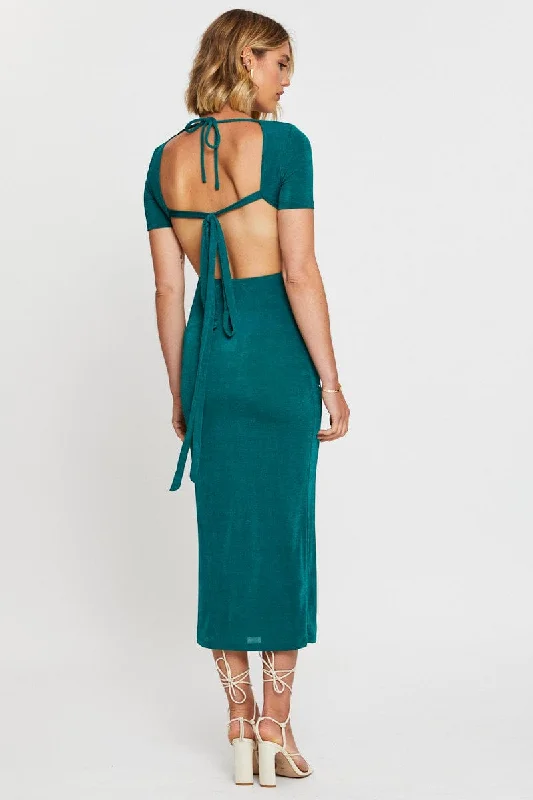 Green Maxi Dress Bodycon