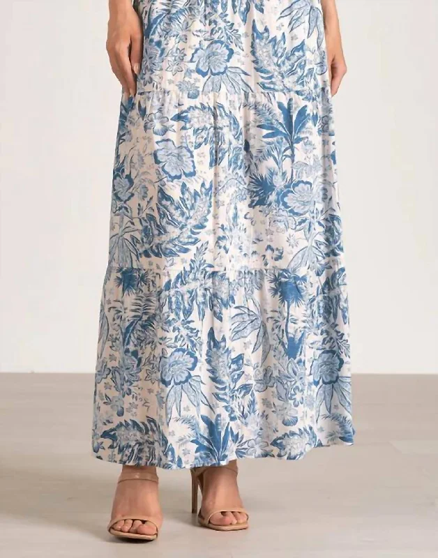 Blue Leafy Flo Skirt