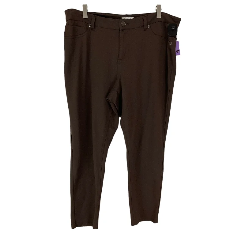 Brown Pants Leggings Cato, Size 18